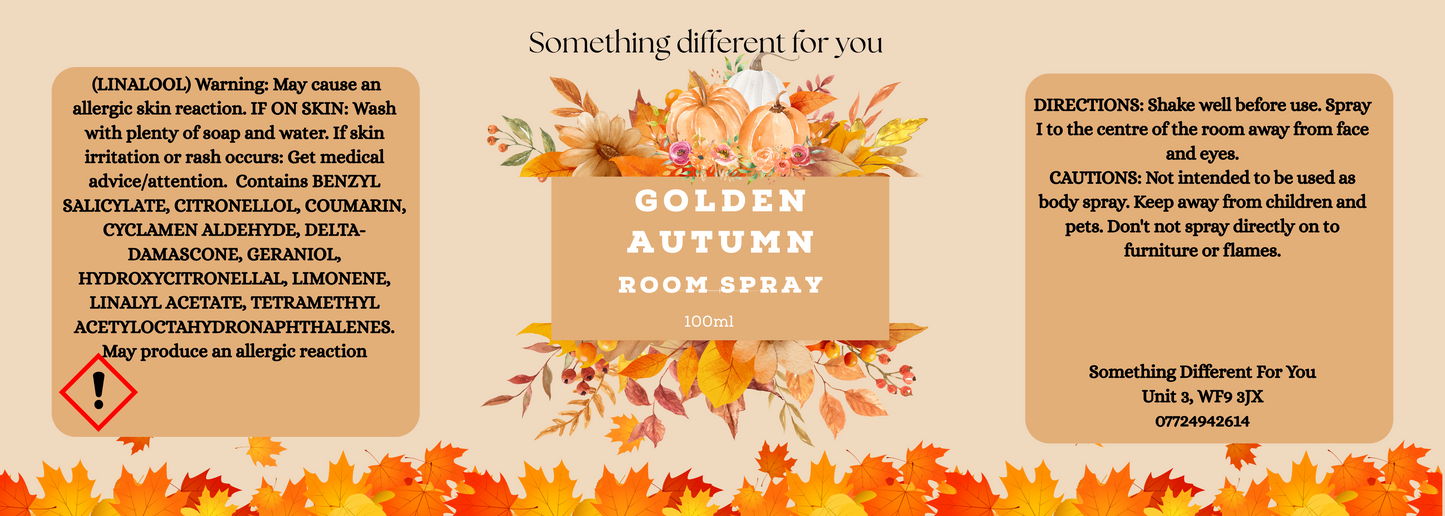 Autumn scents room sprays