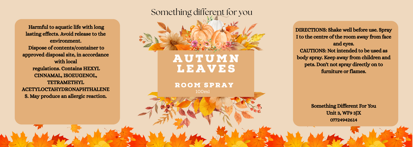 Autumn scents room sprays
