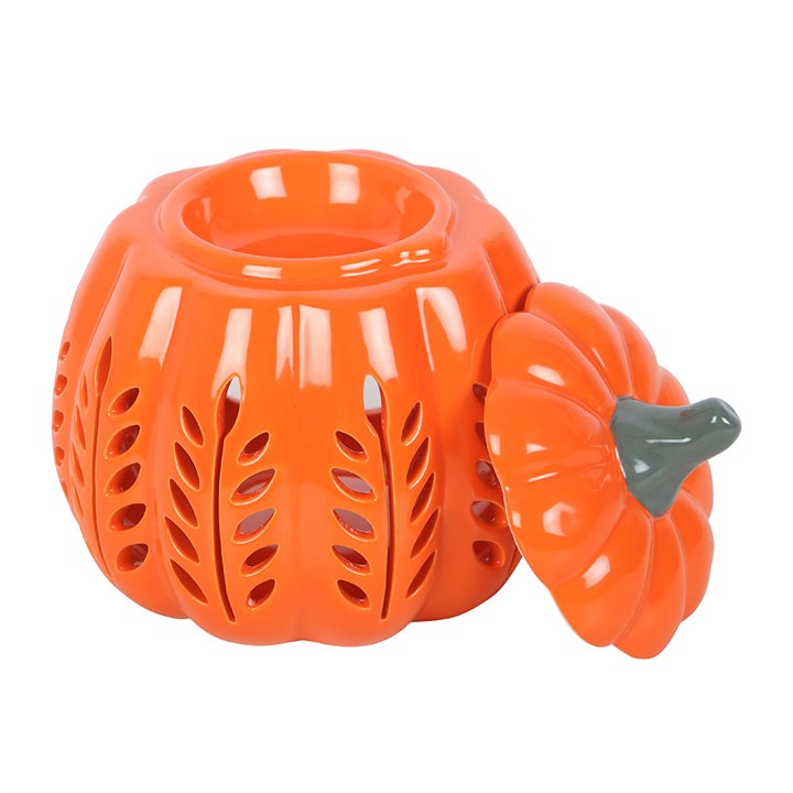 Orange pumpkin tealight burner