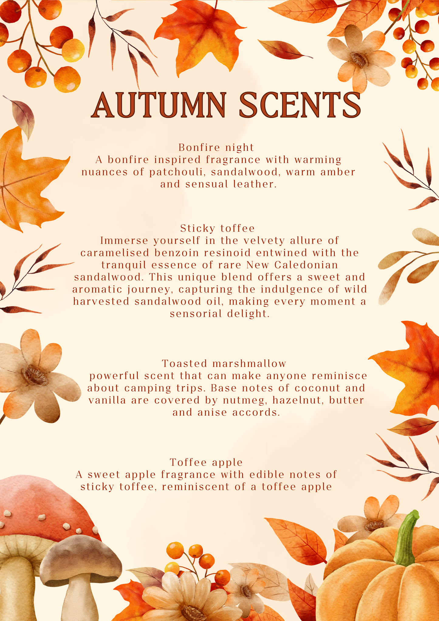 Autumn scented sizzlers