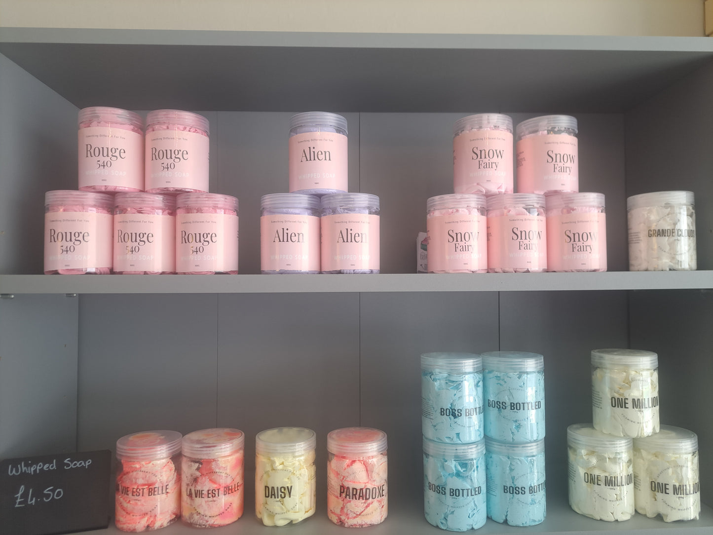 Whipped soap