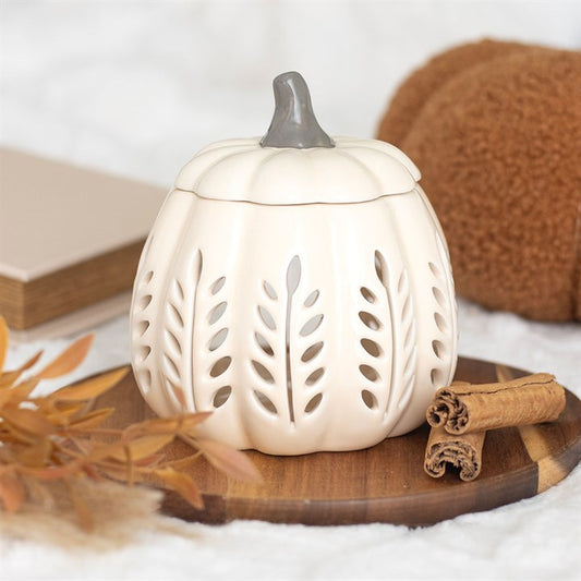 Cream pumpkin tealight burner